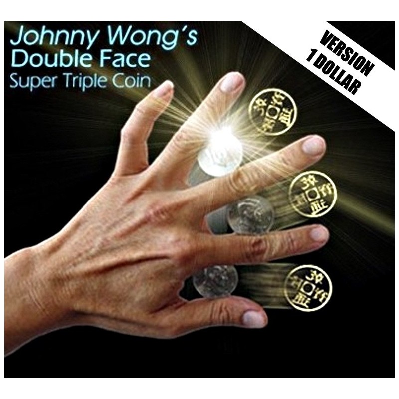 Super Triple Coin DOUBLE FACE - Johnny Wong (Version 1 Dollar)