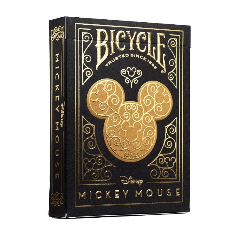 CARTES BICYCLE MICKEY MOUSE BLACK & GOLD