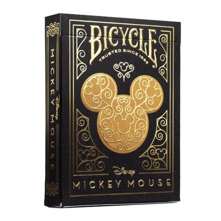 CARTES BICYCLE MICKEY MOUSE BLACK & GOLD