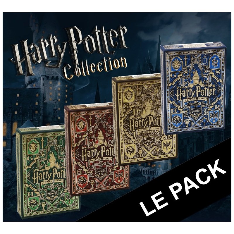 Pack Collection: 4 Jeu de Cartes HARRY POTTER by THEORY 11