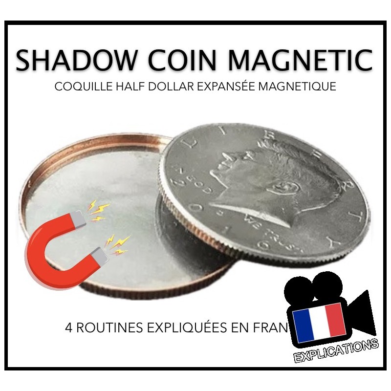 Coquille Shadow Coin Magnétique Half Dollar – Pièce Expansée Cuivrée