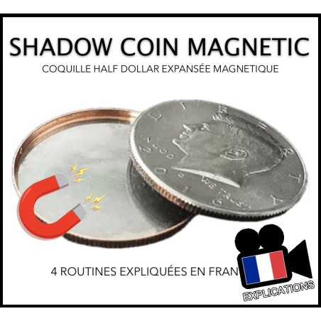 Coquille Shadow Coin Magnétique Half Dollar – Pièce Expansée Cuivrée